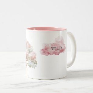 Grüner Rosa Baum Wolke Zweifarbige Tasse