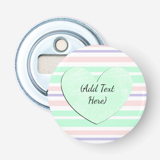 Grüner rosa lila personalisierter Flaschen-Öffner Flaschenöffner (Vorderseite)