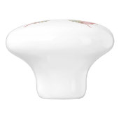 Grüner Rosa Minze Schmetterling Keramikknauf (Seitenansicht)