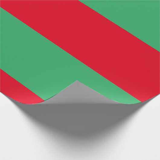 Grüner rot gestreifter Weihnachtsfarbblock Geschenkpapier (Ecke)