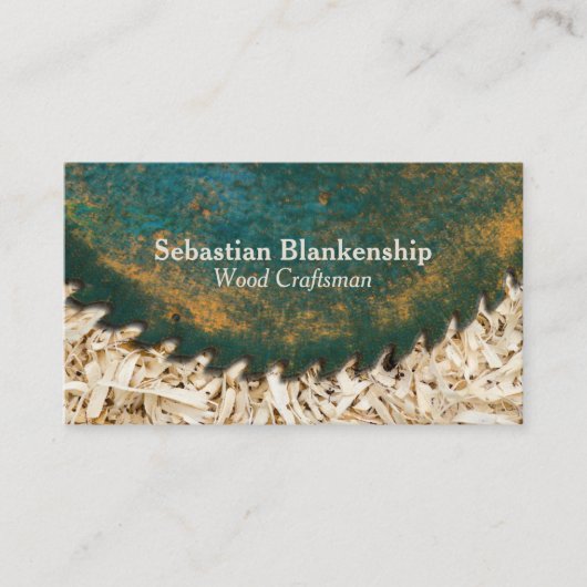 Grüner Rundsäge QR Code Holzbearbeitungsmaschine Visitenkarte (Vorderseite)