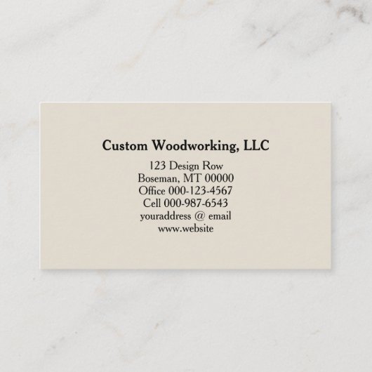 Grüner Rundsäge Sägemehl Holzbearbeiter Handwerker Visitenkarte (Rückseite)