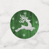 Grüner Rustikaler Weihnachtsmann Confetti Konfetti (Klein Vorderseite)