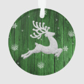 Grüner Rustikaler Weihnachtsschmuck Ornament (Rückseite)