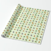 Grüner Safari-Geburtstag Geschenkpapier (Ungerollt)
