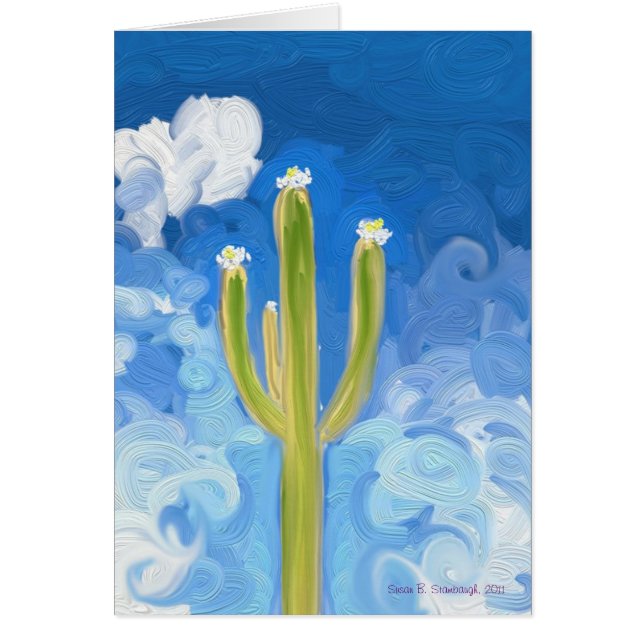 Grüner Saguaro, blauer Himmel (Vorne)