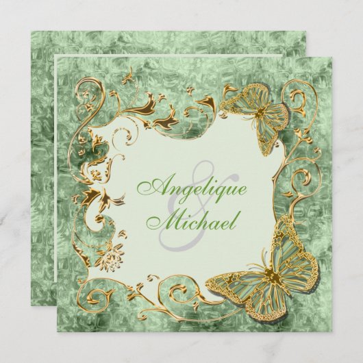 Grüner Salzwoldstein Einladung (Vorne/Hinten)