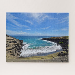 Grüner Sand-Strand-große Insel Hawaii -16x20 - P Puzzle