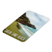 Grüner Sandstrand Hawaii Reise Magnet (Linke Seite)