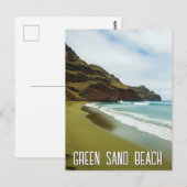Grüner Sandstrand Hawaii Reise Postkarte (Vorne/Hinten)