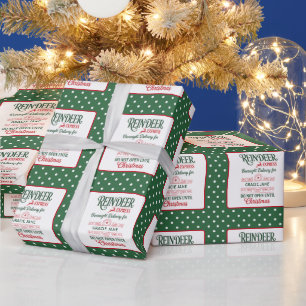 Grüner Santa-Express-Lieferung Weihnachten Gepunkt Geschenkpapier