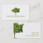 Grüner sauberer Baum Landscaping Visitenkarte (Vorne/Hinten)