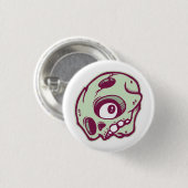 Grüner Schädel Button (Vorne & Hinten)