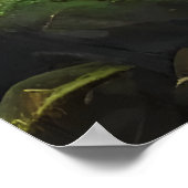 Grüner Schädel im Wald | AI Art Poster (Ecke)