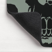 Grüner Schädel Mousepad (Ecke)
