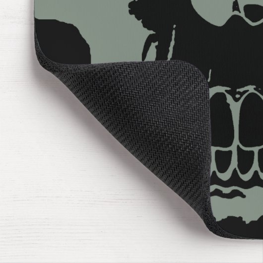 Grüner Schädel Mousepad (Ecke)