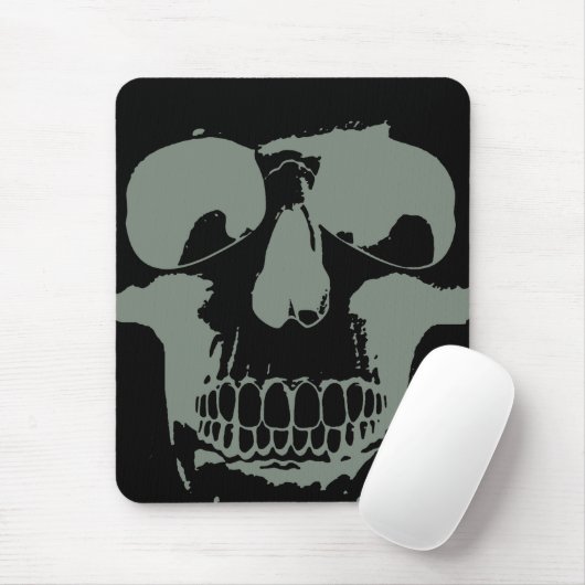 Grüner Schädel Mousepad (Mit Mouse)
