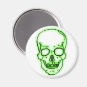 grüner Schädel Totenkopf green skull Magnet (Vorderseite/Rückseite)