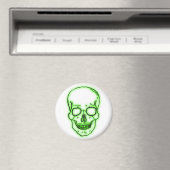 grüner Schädel Totenkopf green skull Magnet (In Situ (Geschirrspüler))