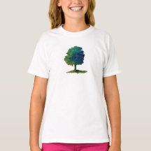 Grüner Schattenbaum-Jugend-T-Shirt