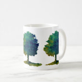 Grüner Schattenbaum Kaffeetasse (VorderseiteRechts)