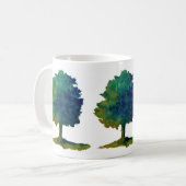 Grüner Schattenbaum Kaffeetasse (Vorderseite Links)