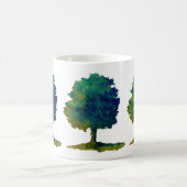 Grüner Schattenbaum Kaffeetasse (Mittel)