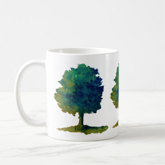 Grüner Schattenbaum Kaffeetasse (Links)