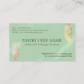 Grüner Schattensoft Patisserie Spatula Koch Bake Visitenkarte (Rückseite)