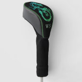 Grüner Schlangen-Drachen-Entwurf | Luxus Golf Headcover (angewinkelt)