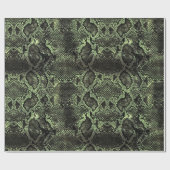 Grüner Schlangendruck Geschenkpapier (Flach)