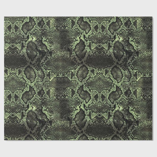 Grüner Schlangendruck Geschenkpapier (Flach)