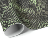 Grüner Schlangendruck Geschenkpapier (Rolleneckpunkt)