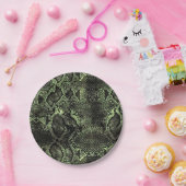 Grüner Schlangendruck Pappteller (Party)