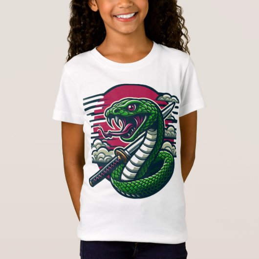 Grüner SchlangenT - Shirt (Vorderseite)