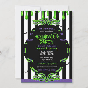 Grüner Schleim Halloween-Geister-Kostenüm-Party  Einladung