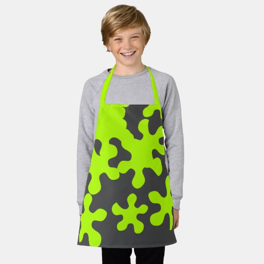 Grüner Schleimkohlespass Schürze (Getragen)