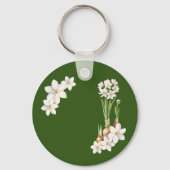 Grüner Schlüsselanhänger des Botanischen Frühlings (Vorderseite)