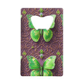 Grüner Schmetterling 3D Optik Geldbeutel Flaschenöffner (Rückseite)