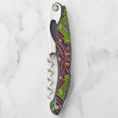 Grüner Schmetterling 3D Optik Kellnermesser (Vorderseite)
