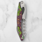 Grüner Schmetterling 3D Optik Kellnermesser (Rückseite)