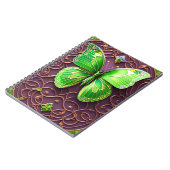 Grüner Schmetterling 3D Optik Notizblock (Linke Seite)