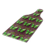 Grüner Schmetterling 3D Optik Schneidebrett (Ecke)