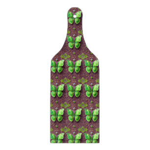 Grüner Schmetterling 3D Optik Schneidebrett