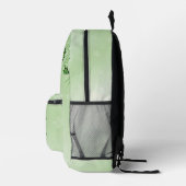 Grüner Schmetterling auf hellgrün - anpassbar Bedruckter Rucksack (Rechts)