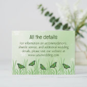 Grüner Schmetterling auf hellgrün - Begleitkarte (Stehend Vorderseite)