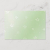 Grüner Schmetterling auf hellgrün - Begleitkarte (Rückseite)