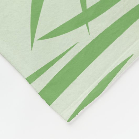 Grüner Schmetterling auf hellgrün - romantisch Fleecedecke (Ecke)