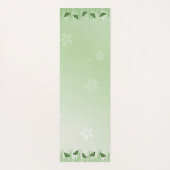 Grüner Schmetterling auf hellgrün - romantisch Yogamatte (Rückseite)