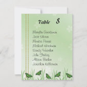 Grüner Schmetterling auf hellgrüner Tischkarte Mitteilungskarte (Vorderseite)